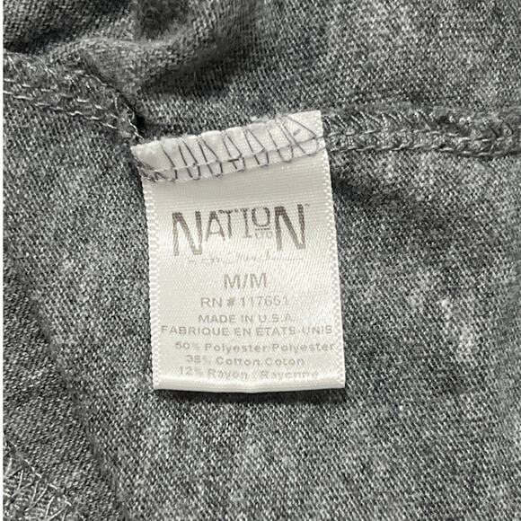 Nation LTD Size 3 Medium Long Sleeve Hi Low Gray Pullover Top Classic Flowy - Picture 4 of 7